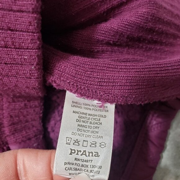 Prana Jacket Womens Large Purple Full Zip Outdoors Diamond Quilted - Picture 3 of 12